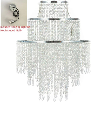3 Tiers Acrylic Beaded Chandelier