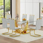 Marble Dining Table Set for 6
