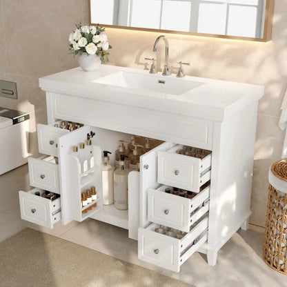 48" Bathroom Vanity with Resin Sink