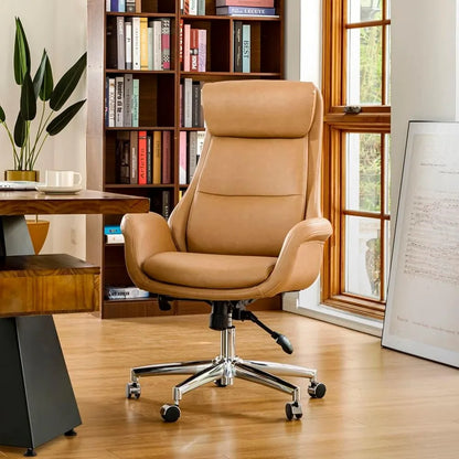 Ergonomic High-Back Leather Executive Office Chair