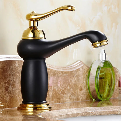 Luxury Gold Antique Bathroom Basin Faucet
