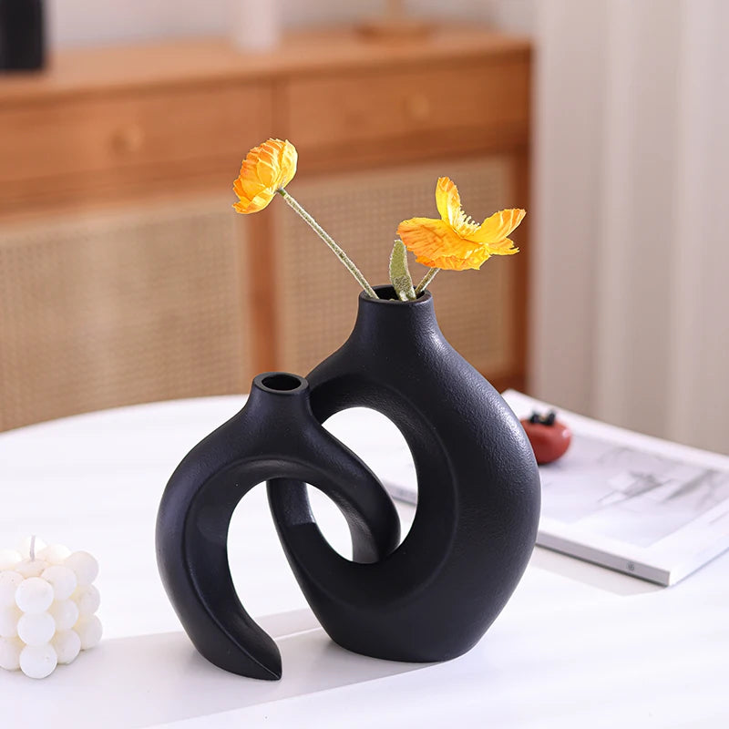 2pc Ceramic Vase Artwork Decorations