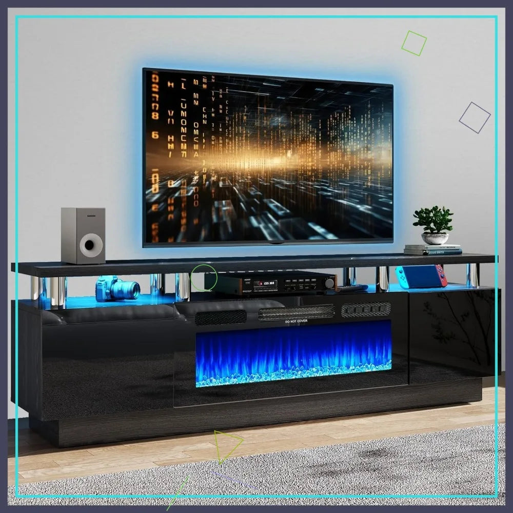 36" LED Light Entertainment Center for TVs Up to 80"