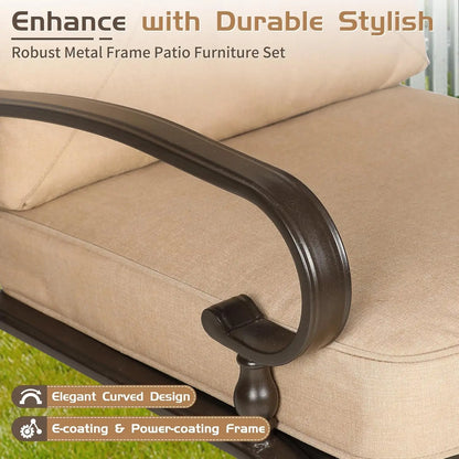 5-Piece Outdoor Metal Patio Furniture Sets
