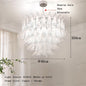 Cloudy White Glass Flower Petal Vintage Chandelier