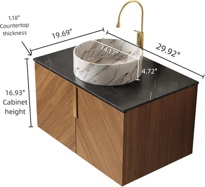 30" Floating Bathroom Vanity with Sink
