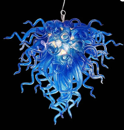 LONGREE Art glass Chandelier Cobalt Blue