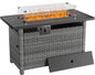 44" Propane Gas Fire Pit Table with Wind Guard
