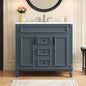 36'' Modern Vanity with Top Sink and Storage Cabinet