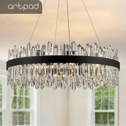 Modern Gold Crystal Chandelier