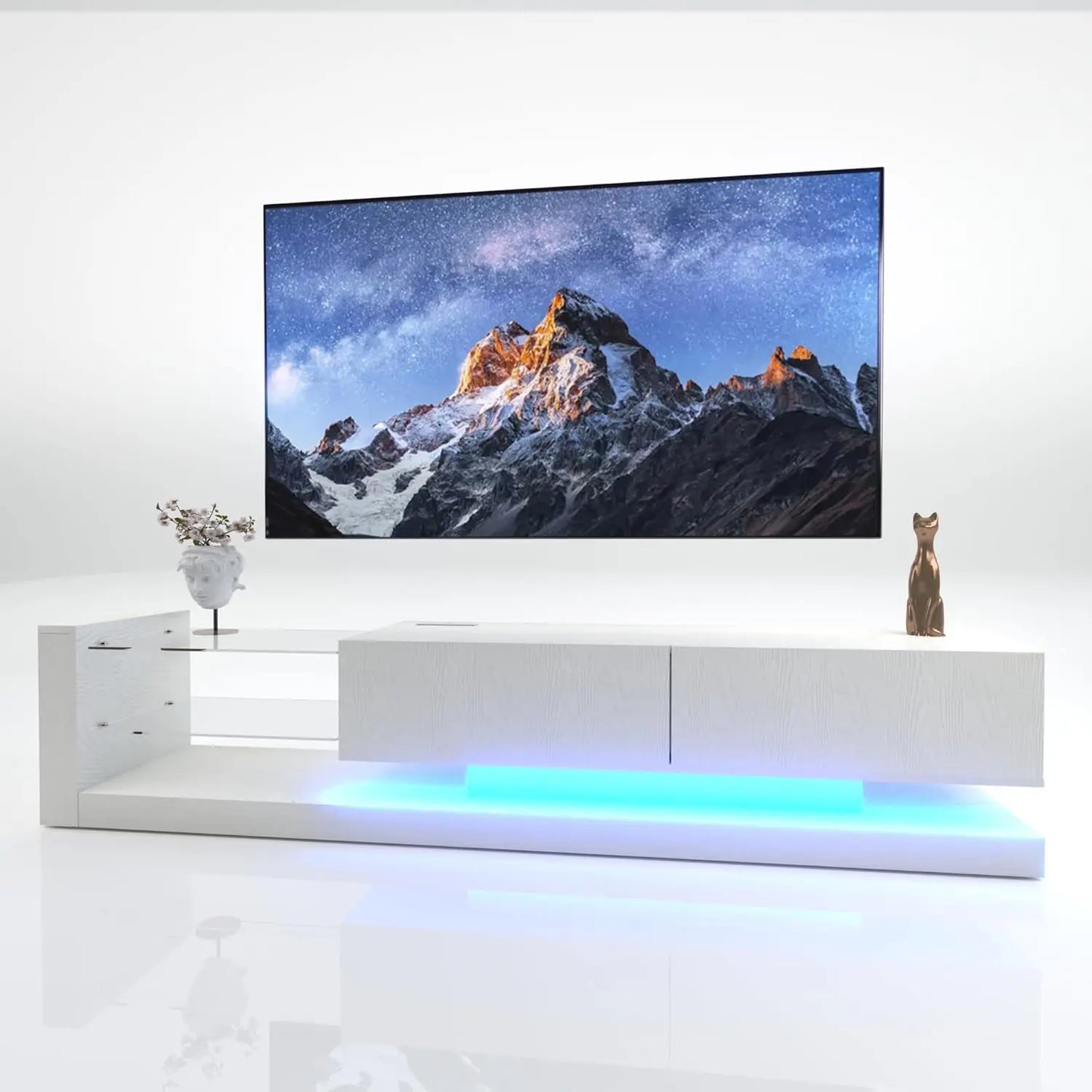 LED Entertainment Center for 55 65 75 Inch TV