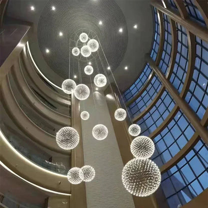 Italy Designer Assembled Spark Ball Led Chandeliers