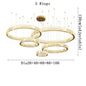 Modern Luxury Crystal Ring Chandelier