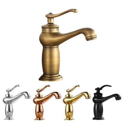 Luxury Gold Antique Bathroom Basin Faucet