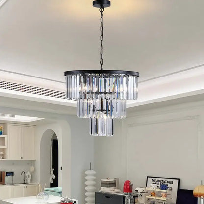 20" 3-Tier Crystal Chandelier