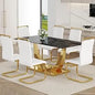 Marble Dining Table Set for 6