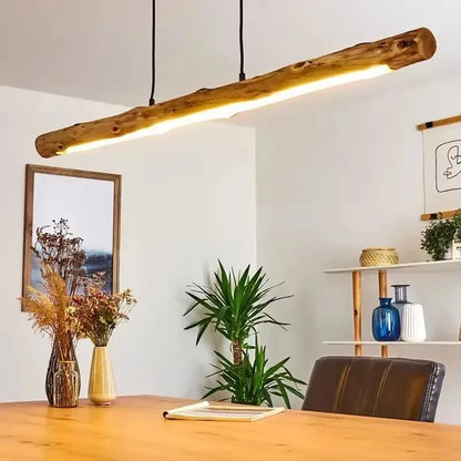Natural LED Wooden Chandelier Japanese Nordic Minimalist Style