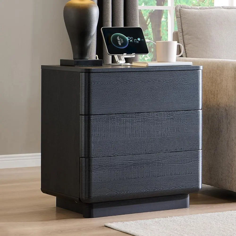 Dual Nightstand Set with Charging Station