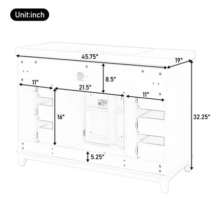 48" Bathroom Vanity with Resin Sink