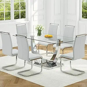 Marble Dining Table Set for 6