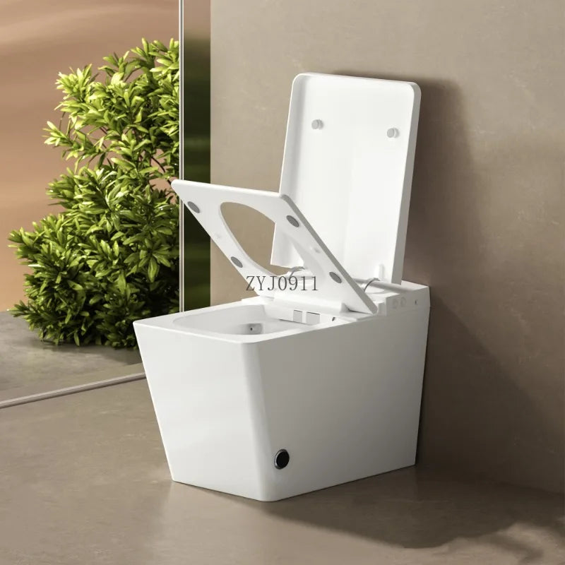 Square Smart Toilet with Built-in Tank for Modern Bathroom