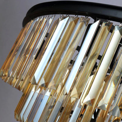 Elegant Smoky Gray Crystal Chandelier