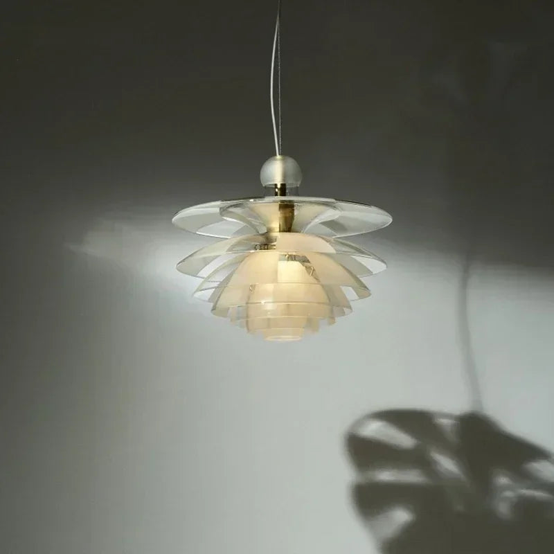 Glass  Pine Cone Chandelier