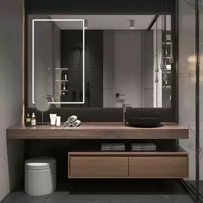 Luxury Wood Storage with Carrara Marble Top
