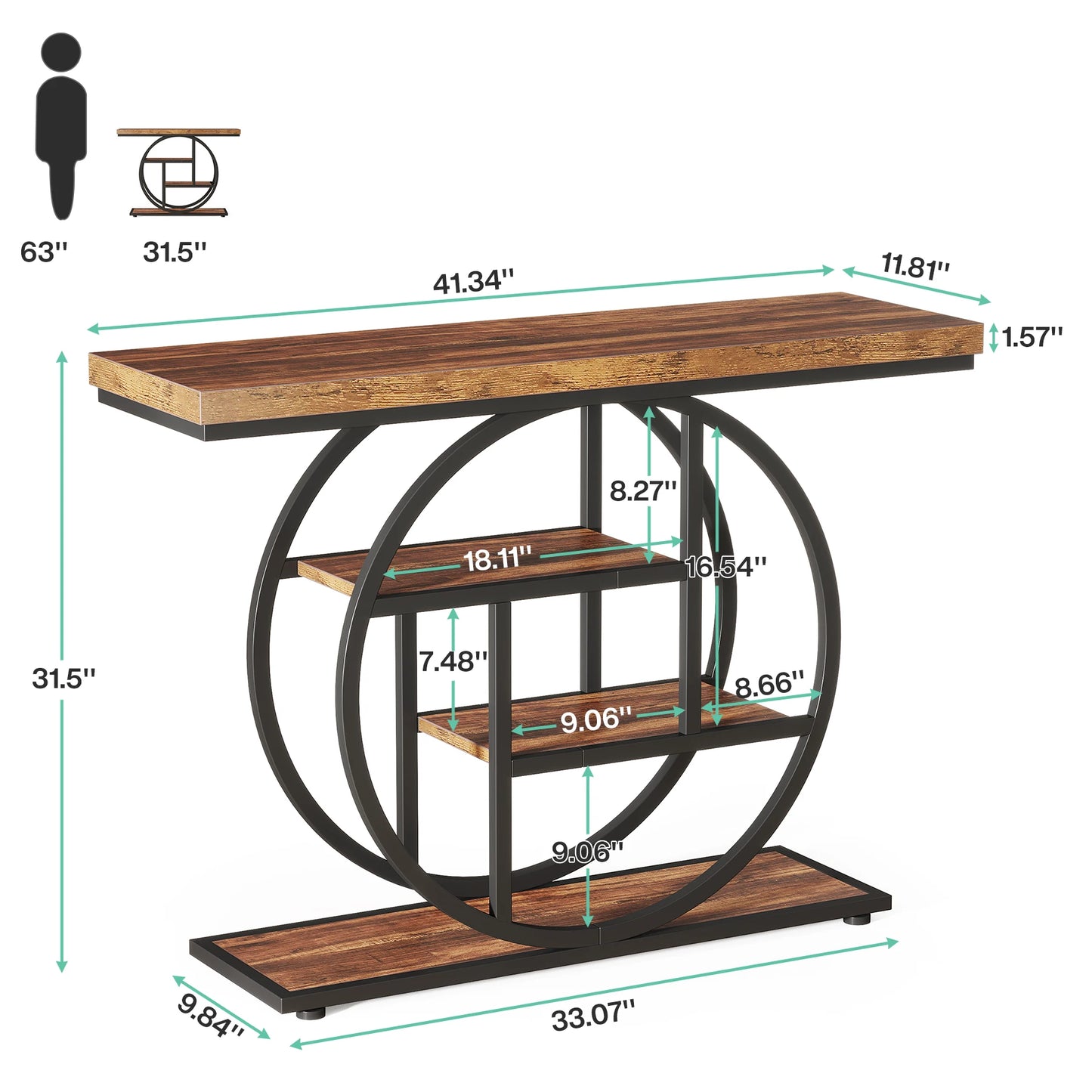 4-Tier Entryway Table,