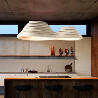 Minimalist Design Resin Pendant Lamp Nordic Wabi-sabi Led Resin Chandelier for Living Dining Room Bedroom Pendant Lamp