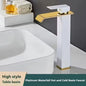 Gold and Black Waterfall Bathroom Faucet