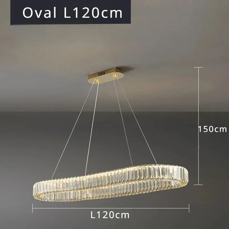 Modern Luxury Crystal Ring Chandelier