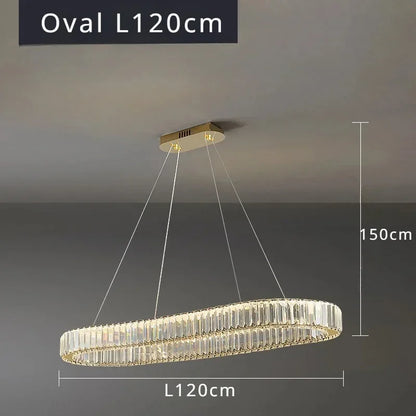 Modern Luxury Crystal Ring Chandelier