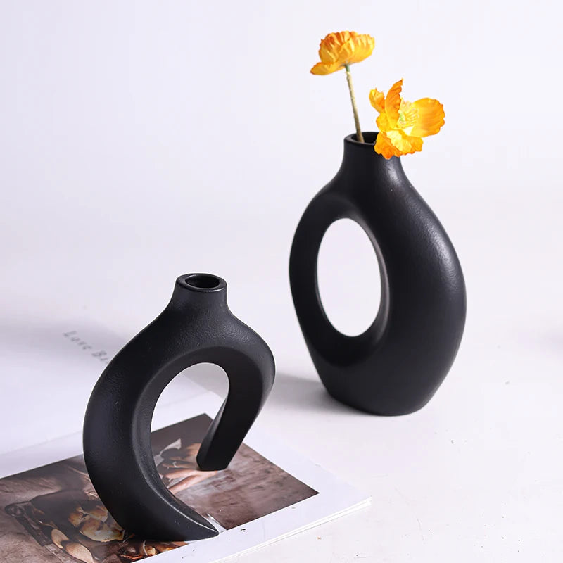 2pc Ceramic Vase Artwork Decorations