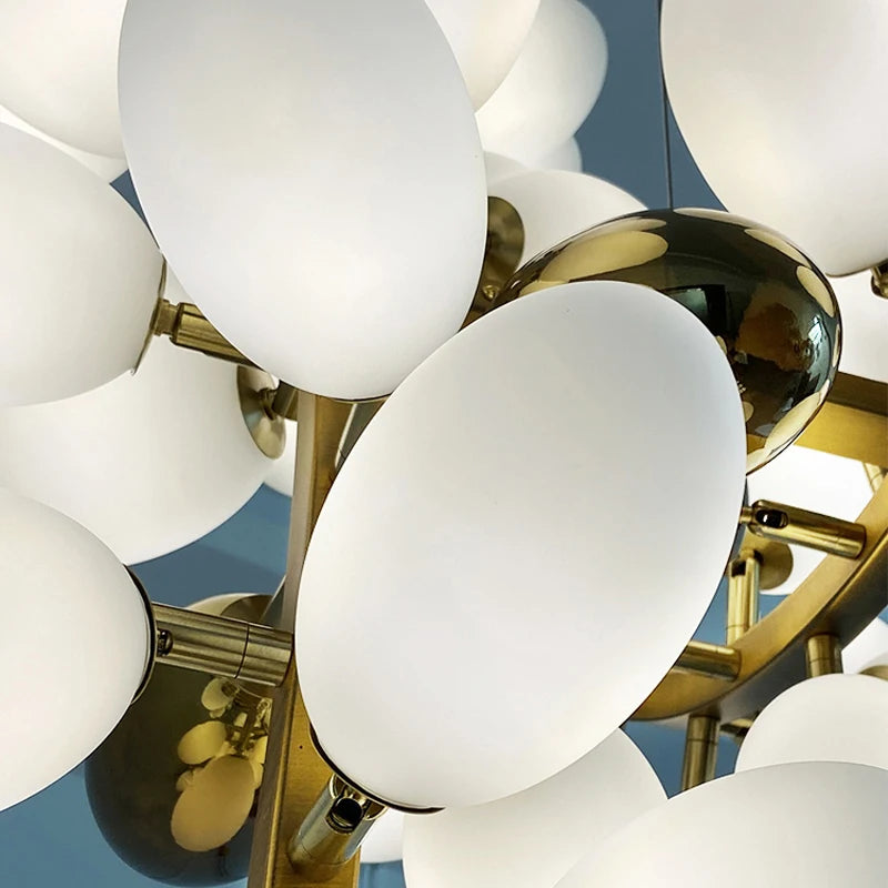 Postmodern Luxury White glass Chandelier