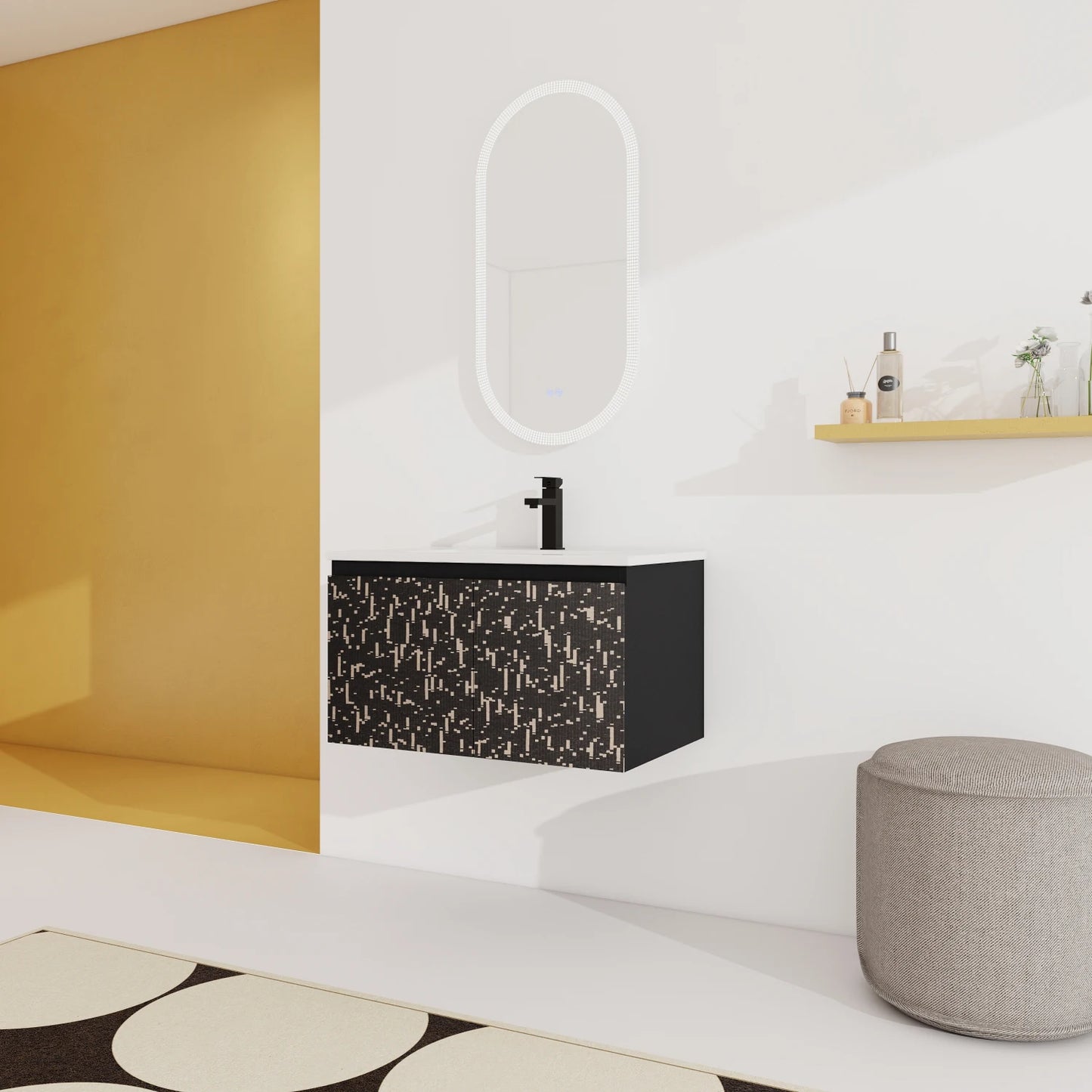 30'' Floating Wall-Mounted Bathroom Vanity With Ceramics Sink