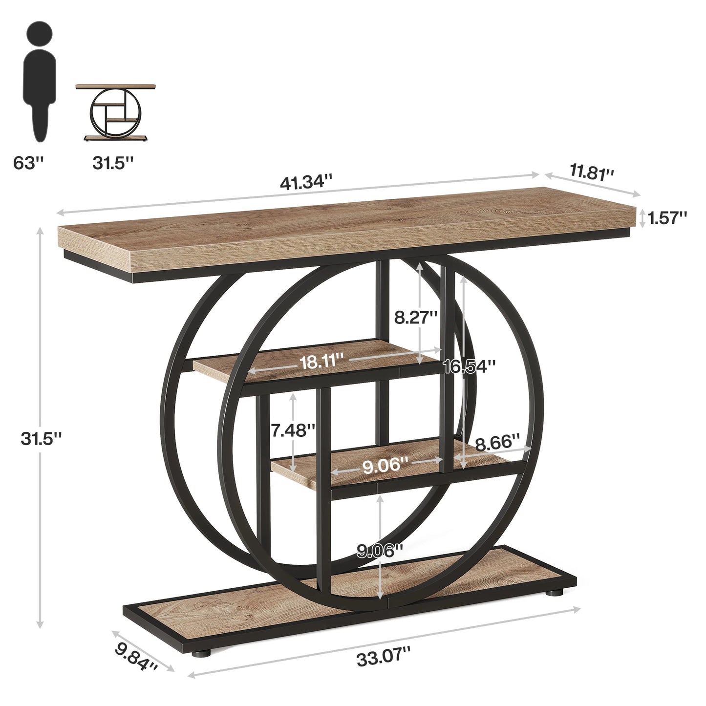 4-Tier Entryway Table,