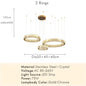 Modern Luxury Crystal Ring Chandelier