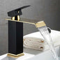 Gold and Black Waterfall Bathroom Faucet