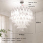 Cloudy White Glass Flower Petal Vintage Chandelier