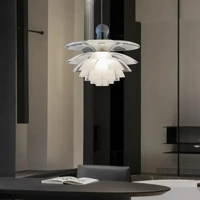 Glass  Pine Cone Chandelier