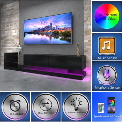 LED Entertainment Center for 55 65 75 Inch TV