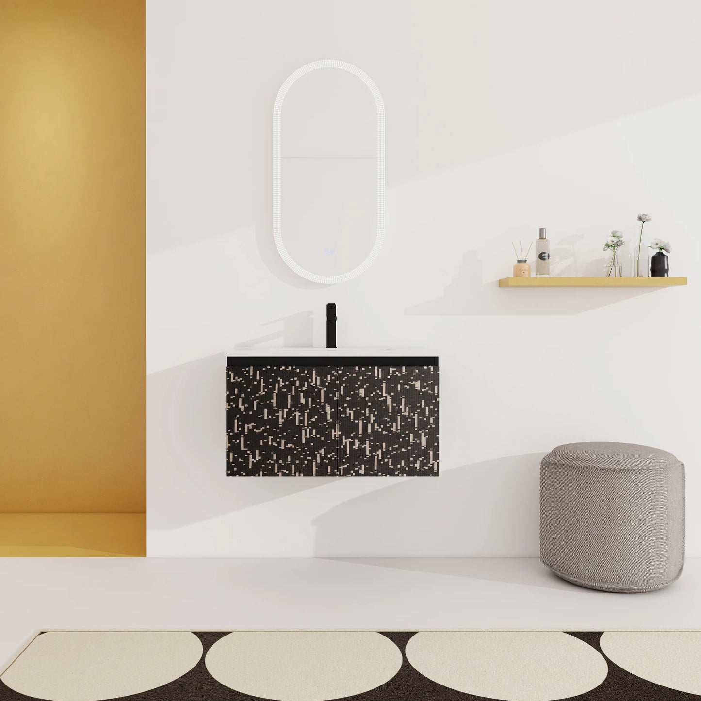 30'' Floating Wall-Mounted Bathroom Vanity With Ceramics Sink