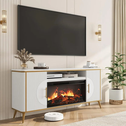 Modern Entertainment Center w/ 30" Electric Fireplace