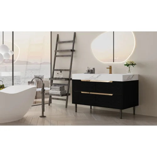 35.4" Modern Bathroom Vanity with Undermount Sink
