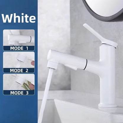 Pull-Out Bathroom Sink Gargle Faucet
