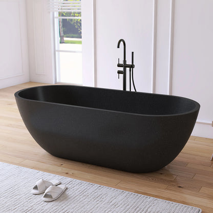 69" Luxury Terrazzo Concrete Freestanding & Shower Bathtub