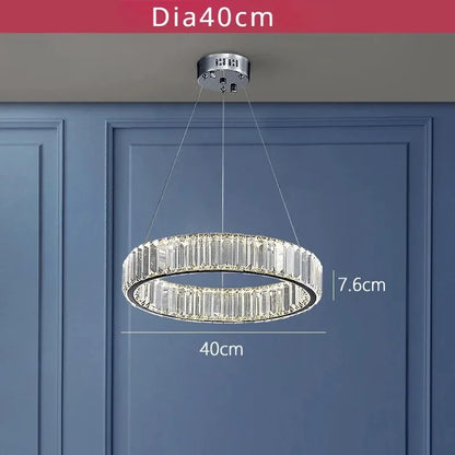 Modern Luxury Crystal Ring Chandelier