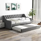 Upholstered Twin Daybed with Modern Trundle Bed