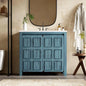 36" Pedestal Sink Cabinet with 2 Soft-Close Doors